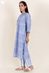 Cambric Cotton Kurta And Pant Set With Kota Dupatta In Block Print